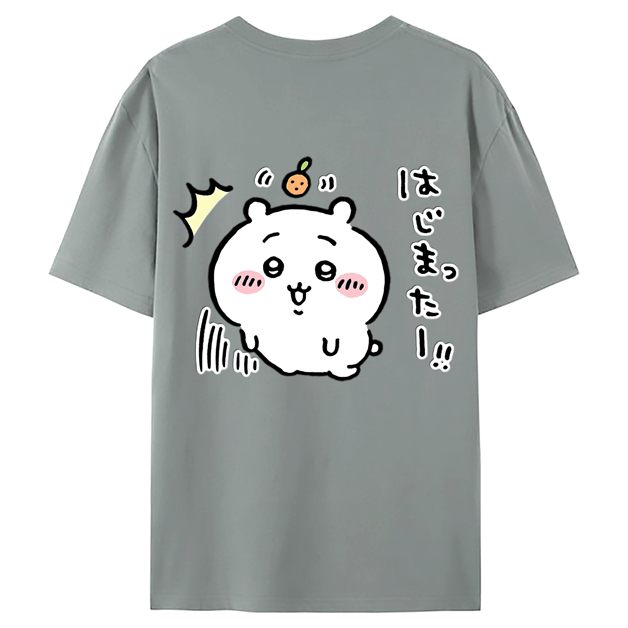 （画像用） ちいかわ ちいかわ Chii-kawa chiikawa 綿100％ メンズ半袖Tシャツ（バックプリント） 通気性